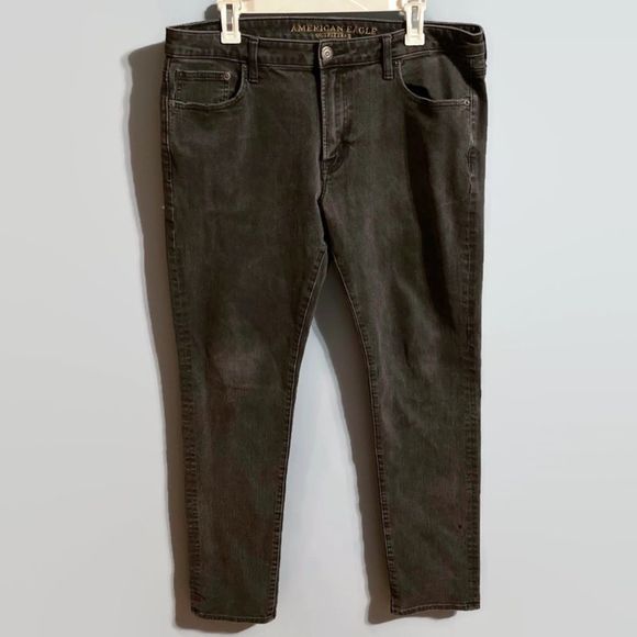 American Eagle Men’s Dark Gray Extreme Flex Slim Fit Jeans - Picture 1 of 7